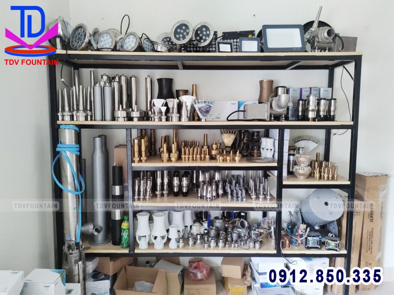 Các loại thiết bị đài phun nước trưng bày tại TDV