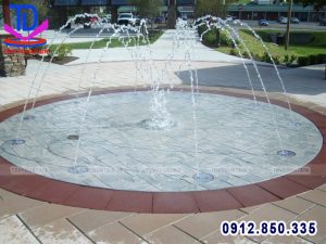 Đài phun nước âm sàn mini lắp cho khu dân cư