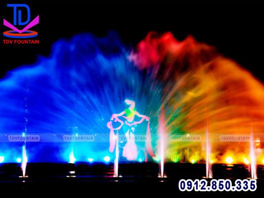 Hệ thống nhạc nước kết hợp màn nước trình chiếu trên hồ