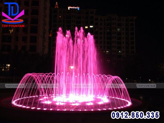 Hình ảnh đài phun nước đẹp bể tròn chi phí thấp