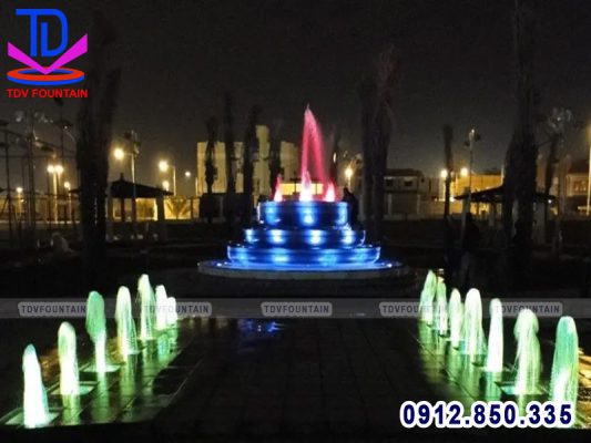 Lắp đặt đài phun nước trang trí khuôn viên