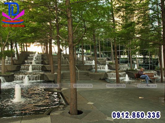 Mẫu thiết kế đài phun nước trang trí khuôn viên đẹp