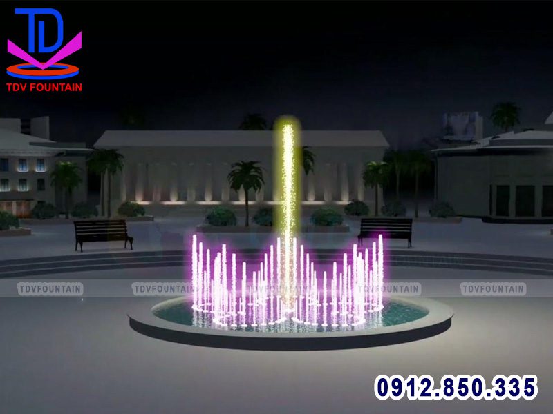 Mẫu thiết kế nhạc nước mini bể tròn