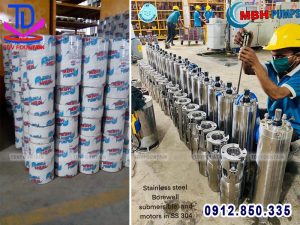 Máy bơm chìm 3 pha toàn thân Inox hãng MBH