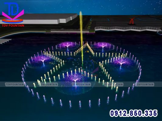 Mô phỏng đài phun nước trên hồ