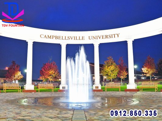 Sàn phun nước mini lắp khuôn viên trường học