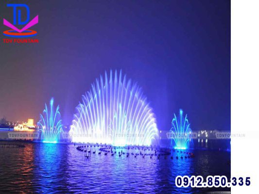Thi công lắp đặt nhạc nước trên sông hồ
