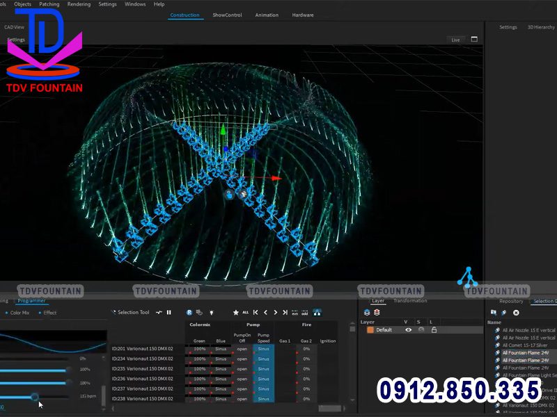 Dựng video mô phỏng nhạc nước trên phần mềm thiết kế chuyên nghiệp