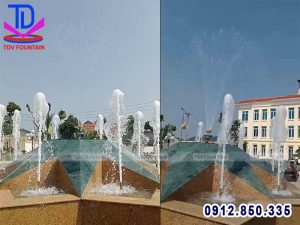 Chạy thử đài phun nước BCHQS thị xã Phổ Yên