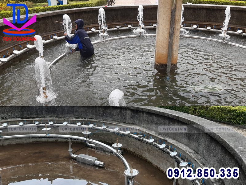Đài phun nước công viên Quảng Bình Quan