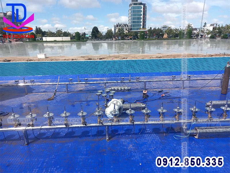 Thi công nhạc nước quảng trường tại Hồng Ngự - Đồng Tháp