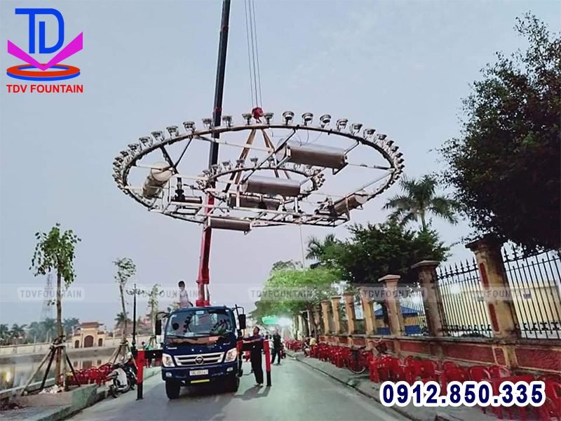 Hạ thủy giàn phun phao nổi tại Giao Thủy