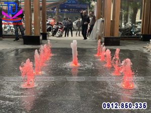 Đài phun nước âm sàn nhà hàng Toshi Fushion