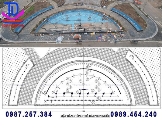 Bản vẽ nhạc nước khu đô thị Vinh Riverside thành phố Vinh