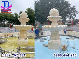 Đài phun nước quả cầu đá nhà máy Z121 Phú Thọ 2