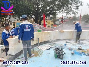 Đài phun nước quả cầu đá nhà máy Z121 Phú Thọ 3