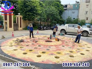 Sàn phun nước lập trình BTL Cảnh vệ tại Trấn Vũ - Ba Đinh - Hà Nội 1