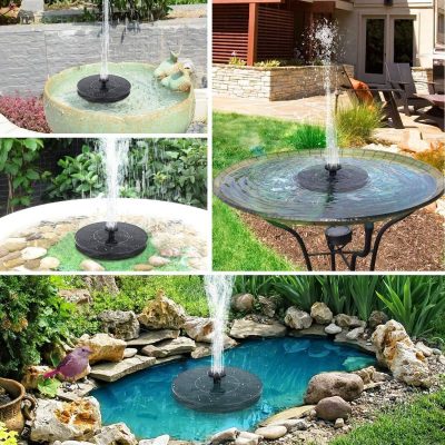 Đài phun nước bằng năng lượng mặt trời hoạt động khá đơn giản