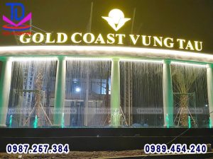 Công trình Đài phun nước + Rèm nước trang trí tại KĐT Gold Coast Vũng Tàu do TDV Fountain thiết kế và thi công trọn gói. 