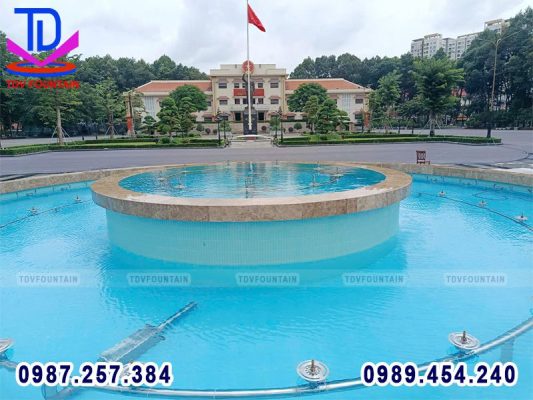 Quy trình thiết kế và thi công đài phun nước Sở Chỉ Huy Quân khu 7 