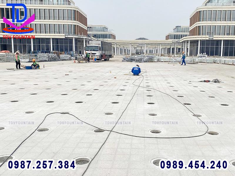 Quy trình thiết kế và thi công Sàn phun nước lập trình DMX tại Trung tâm Hành chính TP. Hải Phòng