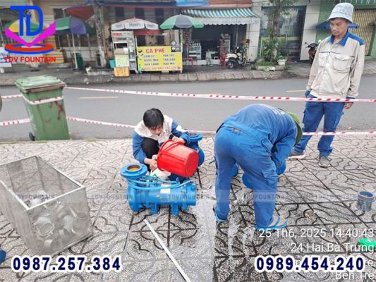Đơn vị thi công đài phun nước phao nổi hồ Trúc Giang - Bến tre
