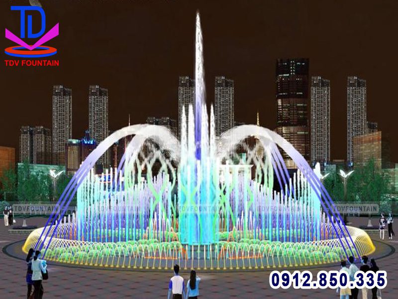 thi công đài phun nước phố đi bộ