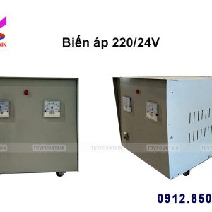 Bien ap 24V lap cho den am nuoc