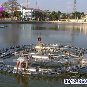Lap dat he thong phao noi tren ho huyen giao thuy
