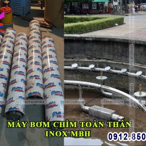 bom chim inox 304 MBH 5hp cho dai phun nuoc