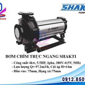 Máy bơm chìm trục ngang Shakti 5.5HP 4kw