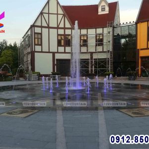 Đài phun nước âm sàn mini quy mô nhỏ chi phí thấp
