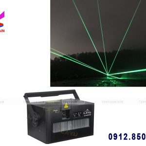 den laser rgb chieu ngoai troi