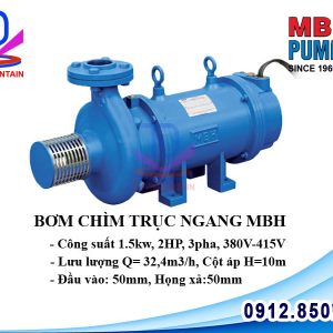 Máy bơm chìm trục ngang MBH 1.5kw 2HP