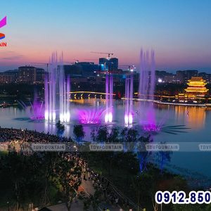 Đài phun nước lắp sông hồ lớn