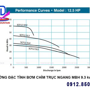 thong so ky thuat bom chim truc ngang 12.5hp